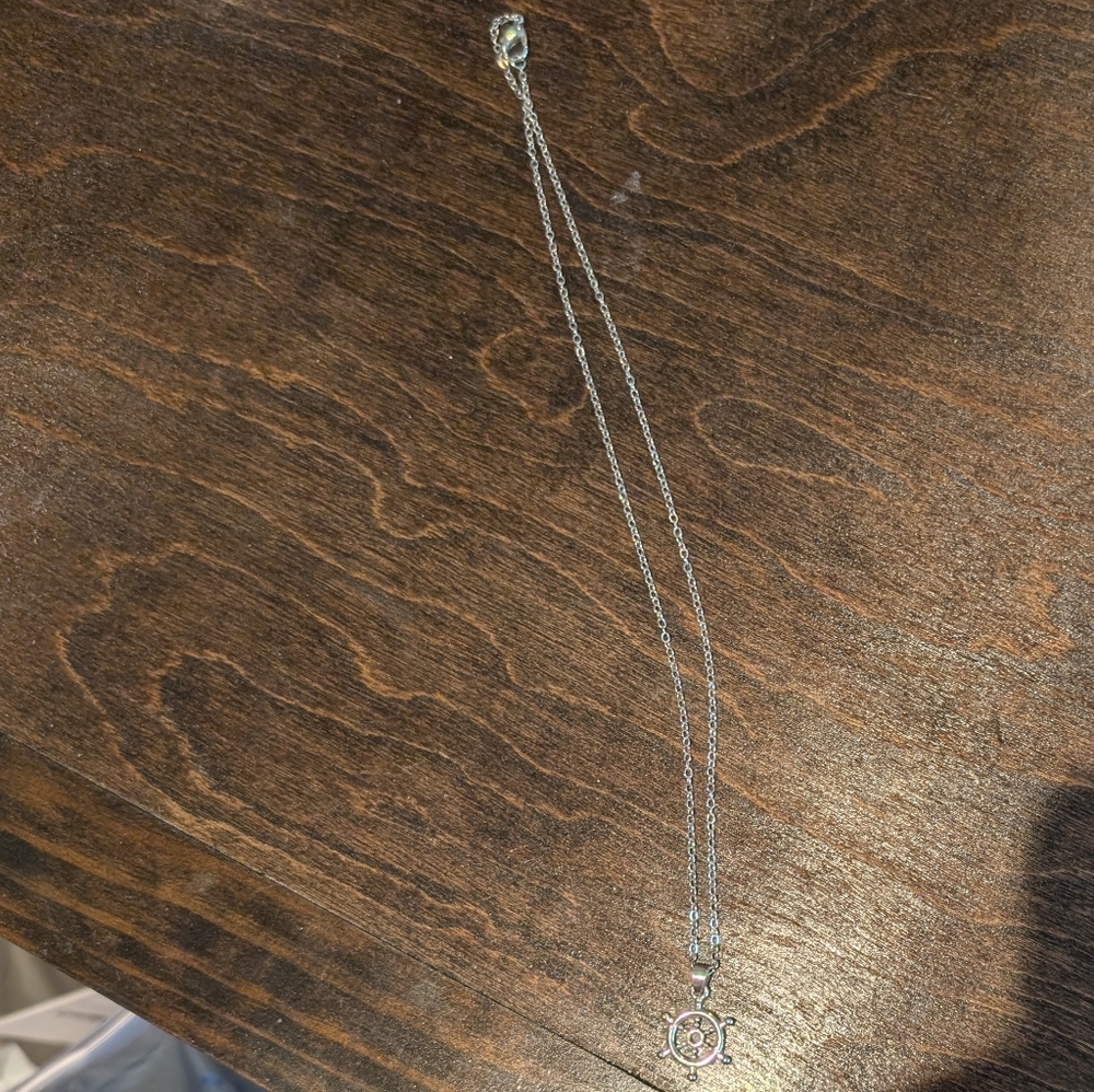 Captain's Wheel Charm Necklace